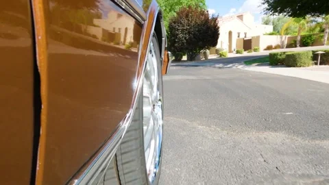 Slow motion 4K camera attached to car driving Stock Footage 250766592