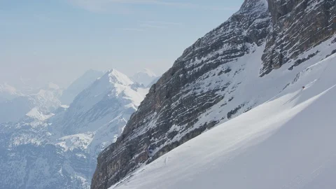 Slow Motion 4K: Ski Freeride Stock Footage 100987232