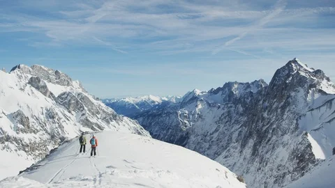 Slow Motion 4K: Ski Freeride Stock Footage 101022106