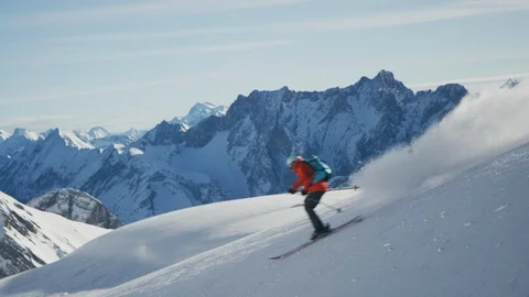 Slow Motion 5K: Ski Freeride Vidéo 100988048