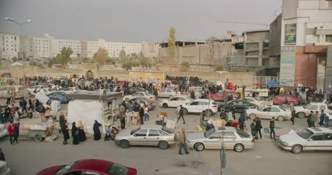Slow Motion 60 fps of Everyday Life Near The Citadel in Erbil, Iraq Stock Footage 149712757