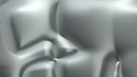 Slow motion abstract animation of embossed metallic surface Stock Footage 282509867