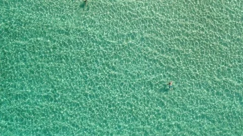 Slow Motion Abstract Blue Waves Of The Sea Top View Stock Footage 121251363