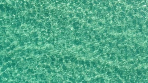 Slow Motion Abstract Blue Waves Of The Sea Top View Stock Footage 121251535