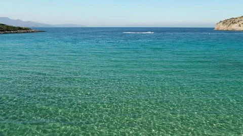 Slow Motion Abstract Blue Waves Of The Sea Top View Stock Footage 121311944