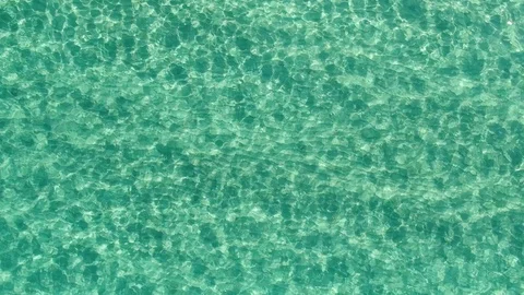 Slow Motion Abstract Blue Waves Of The Sea Top View Stock Footage 121353590