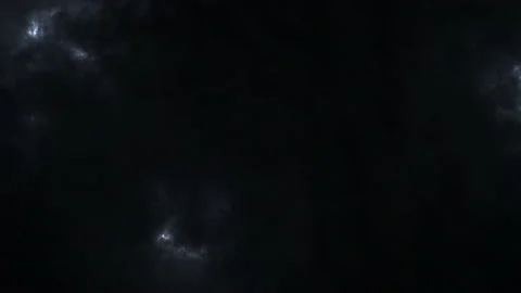 Slow Motion Abstract Lightning in Storm Clouds at Night Stock Footage 208781190
