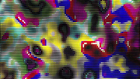 Slow motion abstract live animation from a lot of small rotating tiles Stock Footage 223225680