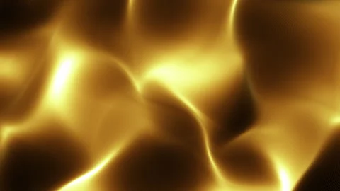 Slow motion abstract live animation of 3D displaced surface in golden colours Stock Footage 242799578