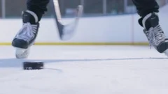 Boy Skating Backwards while Practicing Ice Hockey Stock Image - Image of  life, active: 37206549