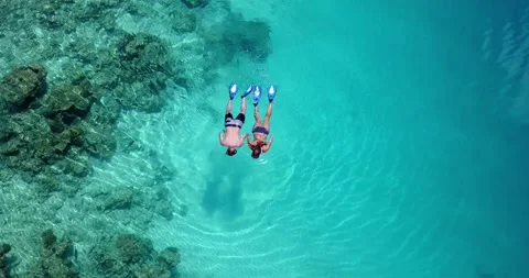 Couple Snorkeling Stock Video Footage | Royalty Free Couple Snorkeling ...