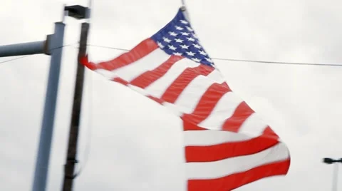 Slow Motion American flag close up Stock Footage 52241009