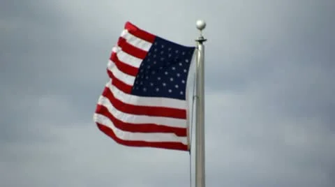 Slow Motion American Flag Stock Footage 22407672