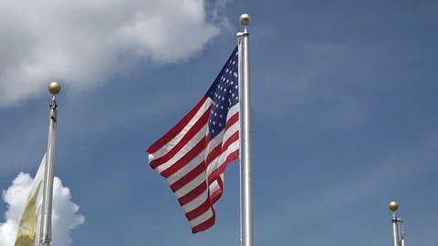 Slow Motion American Flag Video stock 94783834