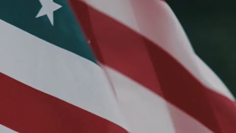 Slow Motion American Flag Vídeo Stock 134828623