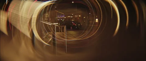 Slow Motion Anamorphic Pan with Light Warp FX Lens Stock Footage 300361335