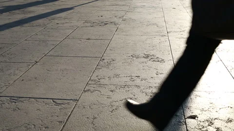 Slow motion anonymous people walking in the street Stock-Footage 57138713