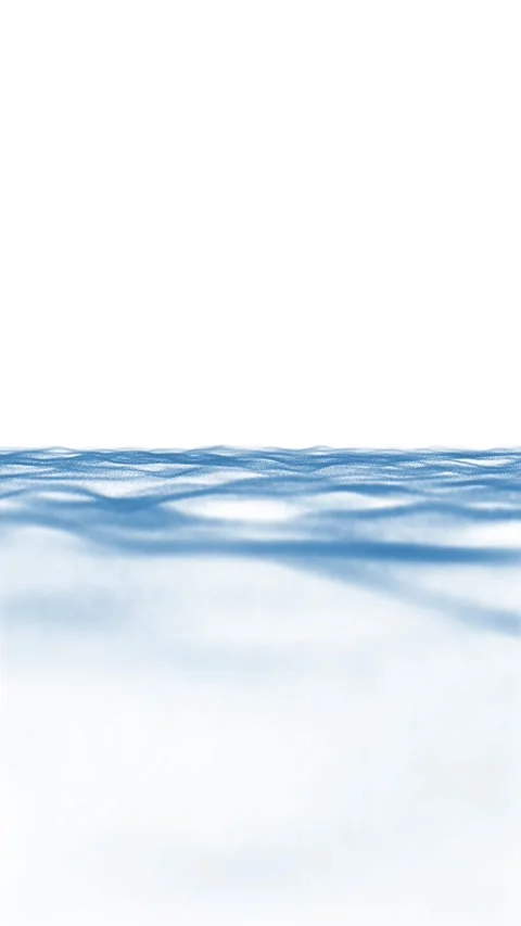 Slow motion artistic waves isolated on white loop vertical animation Stock Footage 345330258