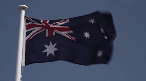 Slow motion Australian Flag Stock Footage 47242208