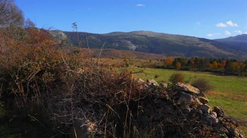 Slow Motion Autumn Mountain Landscape View Video stock 293149727