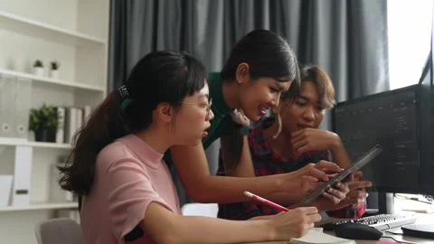 Slow motion back end software developer engineer writing code. Burgeoning Stock Footage 263679043