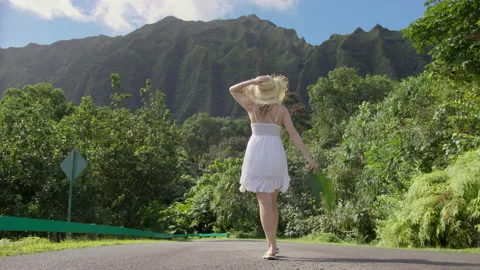 SLOW MOTION back view of beautiful sensu... | Stock Video | Pond5