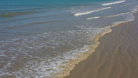 Slow motion beach and surf Stock Footage 123749689