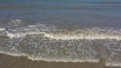Slow motion beach and surf Stock Footage 124395255