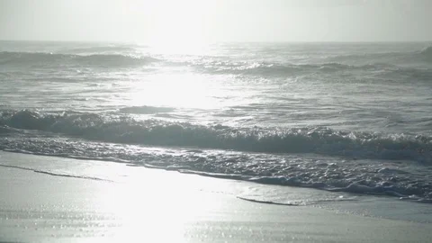 Slow motion of a beach Stock Footage 128139422