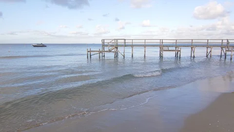 Slow motion of beach landscape Stock Footage 87306627