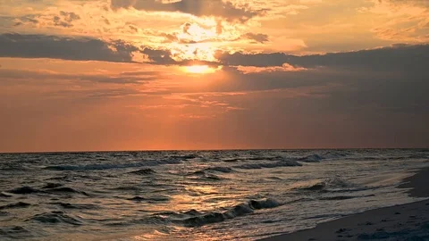 Slow motion beach sunset in Destin, Florida 库存影片 125533661
