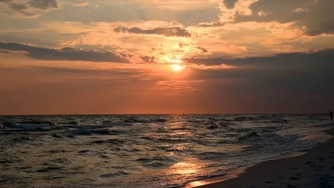 Slow motion beach sunset in Destin, Florida 库存影片 125533671