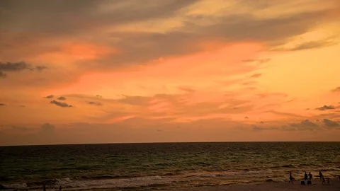Slow motion beach sunset in Destin, Florida Video stock 125533679