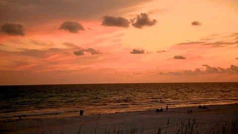Slow motion beach sunset in Destin, Florida Video stock 125533689