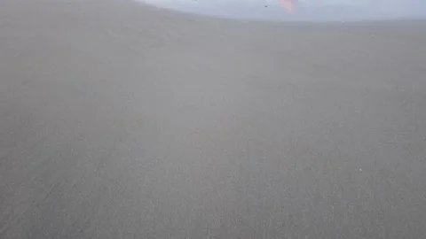 Slow Motion Beach Walk Toward Sunset With Gimbal Tilt Up Stock Footage 346463151