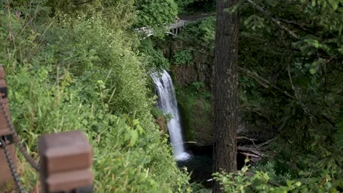 Slow motion of beautiful waterfall in Oregon. Stock Footage 244556280