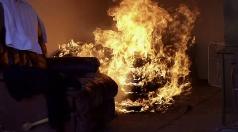 Slow Motion Bed Room Fire 動画素材 20622033