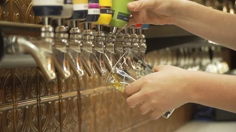 Slow Motion Beer Pour Stock Footage 91988515
