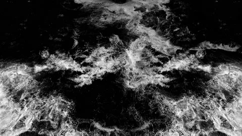 Slow Motion of Big Foamy Ocean Wave  Ocean waves, ocean storm aerial view. Stock Footage 94542925