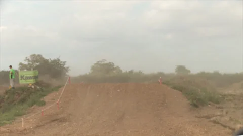 Slow motion bike jump - Motocross Stock Footage 27856489