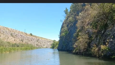 Slow Motion Bird in Flight. Eco trail Iskar Panega with a Boat Trip on the river Stock Footage 274397336