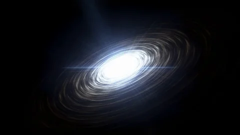 Slow motion black hole timelapse on black background Stock Footage 117000036