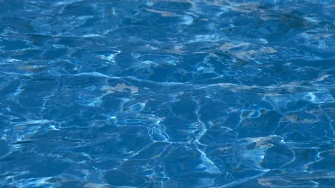 Slow motion of blue and bright ripple water surface in swimming pool Stock-Footage 102931730