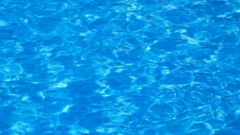 Slow motion of blue and bright ripple water surface in swimming pool Stock Footage 103129203