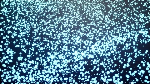 Slow motion of blue particles flow from left to right Stock Footage 268766211