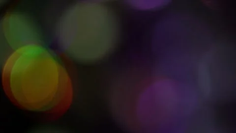 Slow motion blurred bokeh colored lights overlay Stock Footage 309826823