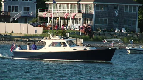 Slow Motion Boat Sailing Stock Footage 888535