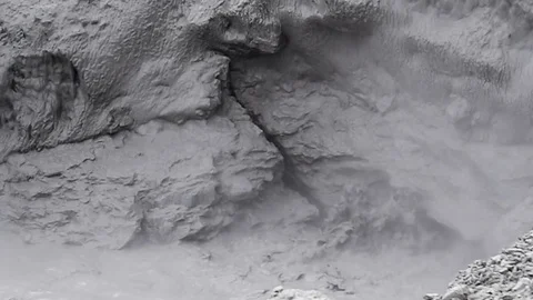 Slow Motion Boiling Mud Stock Footage 76950821