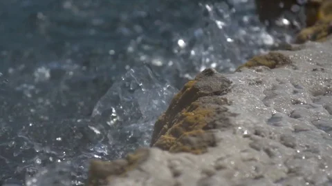 Slow motion boiling puddle close up Stock Footage 79475540