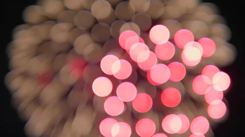 Slow Motion Bokeh Fire Work Explosion, Background Colorful Sparkle Party Video stock 146819625
